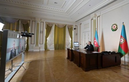 İlham Əliyev yeni baş prokuroru videoformatda qəbul etdi - FOTO